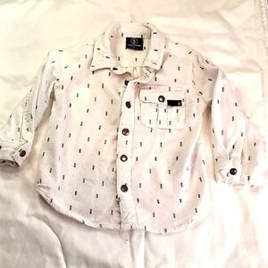 Volcom flannel dress shirt with button snaps, 2T